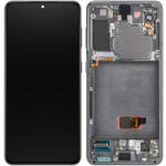 Samsung Display cu Touchscreen Samsung Galaxy S21 5G G991, cu Rama, Gri, Service Pack GH82-27256A