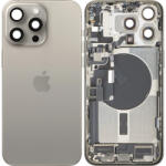 Apple Capac Baterie Apple iPhone 15 Pro Max, Cu Carcasa Mijloc, Full Parts, Bej (Natural Titanium), Swap