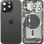 Apple Capac Baterie Apple iPhone 15 Pro Max, Cu Carcasa Mijloc, Full Parts, Negru (Black Titanium), Swap