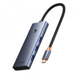 Baseus Hub USB-C Baseus UltraJoy, 3 x USB-A 3.0 - 1 x USB-C - 1 x HDMI - 1 x SD - 1 x microSD, Gri B00052803811-00