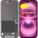 ZY Display cu Touchscreen ZY pentru Apple iPhone 16, cu Rama, Versiune LCD In-Cell IC Movable, Negru