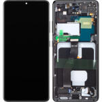 Samsung Display cu Touchscreen Samsung Galaxy S21 Ultra 5G G998, cu Rama, Negru, Service Pack GH82-26035A