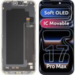 MP Display cu Touchscreen MP compatibil cu Apple iPhone 17 Pro Max, cu Rama, Versiune Soft OLED FHD 120Hz IC Movable, Negru - koubsolutions