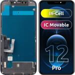 JK Display cu Touchscreen JK pentru Apple iPhone 12 / 12 Pro, cu Rama, Versiune LCD In-Cell IC Movable, Negru - koubsolutions