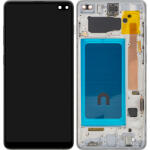 MP Display cu Touchscreen MP compatibil cu Samsung Galaxy S10+ G975, cu Rama, Argintiu - koubsolutions