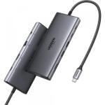 UGREEN Hub USB-C UGREEN CM639 (45520), 2 x USB-A 3.2 - 3 x USB-C - 1 x HDMI - 1 x VGA - 1 x Jack 3.5mm - 1 x RJ45 - 1 x SD - 1 x microSD, Gri