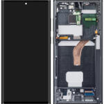 Samsung Display cu Touchscreen Samsung Galaxy S22 Ultra 5G S908, cu Rama, Negru, Service Pack GH82-27488A