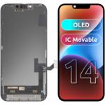 JK Display cu Touchscreen JK pentru Apple iPhone 14, cu Rama, Versiune OLED IC Movable, Negru - koubsolutions
