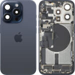 Apple Capac Baterie Apple iPhone 15 Pro, Cu Carcasa Mijloc, Full Parts, Albastru (Blue Titanium), Swap Premium
