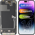 MP Display cu Touchscreen MP compatibil cu Apple iPhone 14 Pro, cu Rama, Versiune Soft OLED FHD 120Hz Diagnostic, Negru - koubsolutions