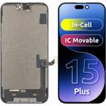 ZY Display cu Touchscreen ZY pentru Apple iPhone 15 Plus, cu Rama, Versiune LCD In-Cell IC Movable, Negru