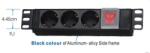  Panou de alimentare 10" OC 3x230V-2m PPO Negru (96101)