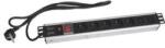  Panou de alimentare 19" OC 5x230V+2xIEC 2m PPO SW Negru (96102)