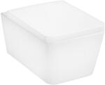 Hansgrohe Set vas WC suspendat cu capac Hansgrohe, EluPura Q, cu spălare AquaFall Flush, 54x36 cm, alb (60194450+60150450)