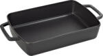 Staub Öntöttvas ovális sütőtál fekete 30 x 20 cm Staub (ST1303023)