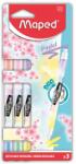 Maped Fluo Peps Duo szövegkiemelő készlet, 1-5 mm, kétvégű, 3 db/csomag, 6 pasztell szín (1001334)