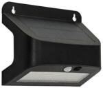 BRILUM Aplica LED solară de perete cu senzor SOLTO, 6W, 3, 7V, 4000K, IP54, 2400 mAh, negru (B3572)