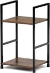  Polc, régi fa dekor, MDF, fekete lakk, 2 db (GD-212 OLW)
