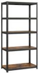 SONGMICS polc, 5 polc, ipari, 180 × 90 × 40 cm, barna-fekete (81072)