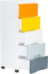 ModernHOME PJJCBS0022-05B Fiókos polc görgőkön, 5 fiókkal, 84, 5 × 32, 5 × 31 cm (PJJCBS0022-05B)