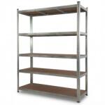  Stelix polc 180 × 120 × 40 cm, 5 polc, horganyzott acél (AUR-G2120 SIL)