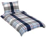 BellaTEX krepp ágynemű, 80/573, 140×220 + 70×90 cm, kék-szürke kockás (14153)