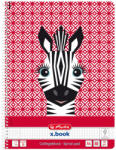 Herlitz Caiet a4 80f spira patratele cute animals zebra - Set 5 (50039210)