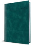 Herlitz Agenda datata a5 352pag premium deluxe chia coperta piele sintetica verde petrol folio argintiu 2026 (9495470)