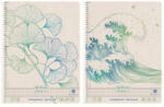 Herlitz Caiet a4 70f spira patratele blue angel wave greenline - Set 5 (50033478)