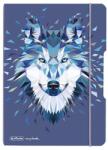 Herlitz Caiet My. book flex A5, 40 file, 80 g/mp, matematica, Motiv Wild animals, Wolf (9494030)