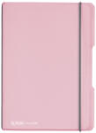 Herlitz Caiet my. book flex a5 40f 80g/mp patratele roz transparent elastic gri (9478340)