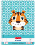 Herlitz Caiet a4 80f spira dictando cute animals tiger - Set 5 (50039234)