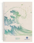 Herlitz Caiet a5 70f spira patratele blue angel wave greenline - Set 5 (50033492)