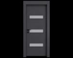 EUROSTILL Интериорна врата с каса EUROSTILL MILANO с остъкление TW 78x205 cm Антрацит (DMTW20578UG150/S)