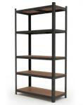  Storix 180 × 90 × 40 cm, 5 polc, fekete lakkozott acél, 5 polc (AUR-G2090 BK)