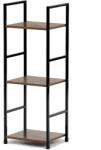  Polc, régi fa dekor, MDF, fekete lakk, 3 db (GD-213 OLW)