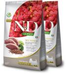  FARMINA Farmina N&D dog QUINOA (GF) adult mini, sterilizat, rață, brocoli & sparanghel 2 x 7 kg