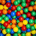 EURO-MATIC műanyag játéklabdák, 6 cm, 1000 db, 5 színből kevert