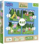 Trefl Puzzle Trefl 4 în 1 - Peppa îi place aventurile (93268) Puzzle