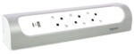 Legrand Bloc multipriza unghiular 3x2P+T si USB A+C aluminiu Legrand 694504 (694504)
