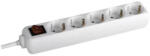 Bachmann Prelungitor 5 prize cu intrerupator cablu 5m alb Bachmann 3812575 (3812575)