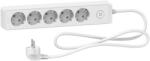 Schneider Electric Prelungitor 5x2P+E +intrerupator cablu 1, 5m alb Schneider ST9451W (ST9451W)