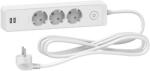 Schneider Electric Prelungitor 3x2P+E +intrerupator+2USB cablu 3m alb Schneider ST943U3W (ST943U3W)