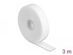 DeLock Velcro fehér ragasztó szalag guriga Hx 3 m x Sz 20 mm