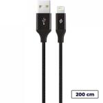 Ttec Кабел ttec AlumiCable Lightning USB Charge / Data XL Cable, 2m - Черен