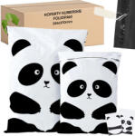Real Pungă Curier, Model Panda, Alb-Negru - 255 x 370 mm, 50 buc (RC139)