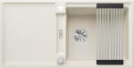 BLANCO Adira XL 6S-F Silgranit 99x49 cm mosogató acél ráccsal és távműködtetővel, törtfehér 527630 (527630)