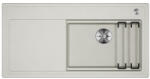BLANCO ETAGON XL 6 S egymedencés, 100x51 cm-es gránit mosogató, csepegtetőtálcával, lefolyószabályozóval, törtfehér 528099 (528099)