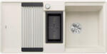 BLANCO Adira 6 S-F Silgranit két medencés 99x49 cm mosogató acél ráccsal, törtfehér 527614 (527614) - szaniteresklimacenter
