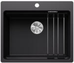BLANCO Etagon 6-F Silgranit mosogató 59x50 cm acél sínnel, fekete 527682 (527682) - szaniteresklimacenter